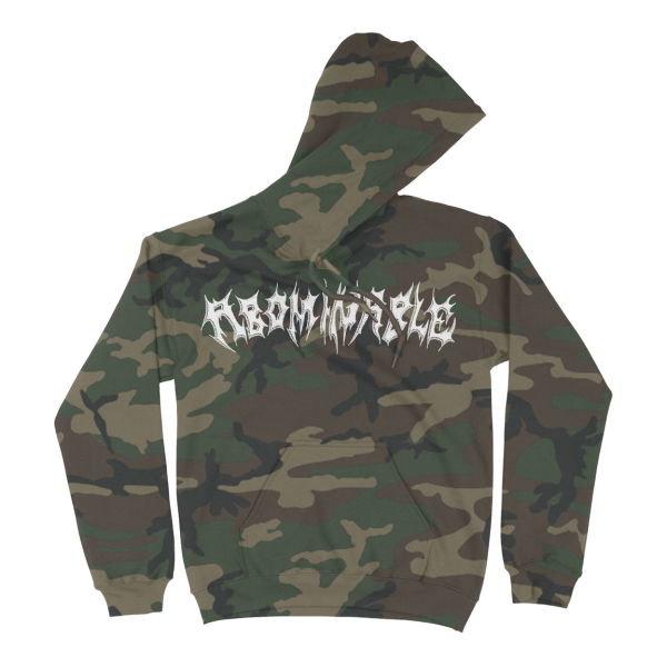 Abominable Electronics  Logo  Premium Forest Camo Hooded Sweatshirt Discount