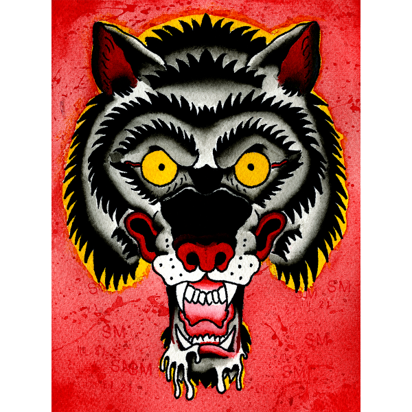 Sean Martin  Hungry Wolf  Giclee Print on Sale - Image 2