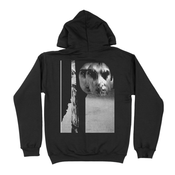 Thin “Dusk” Black Hooded Sweatshirt For Sale - Image 3