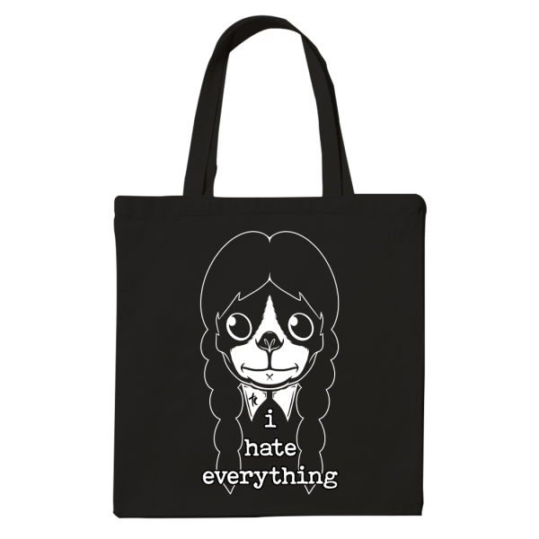 Terrier Cvlt  I Hate Everything  Black Tote Hot on Sale
