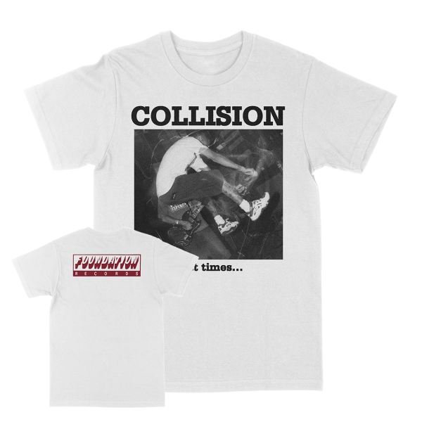 Collision “Past Times White” White T-Shirt Cheap