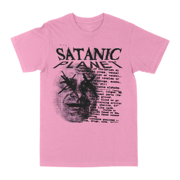 Satanic Planet “Gunderson” Pink T-Shirt Online now