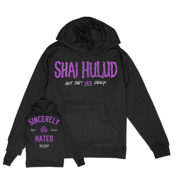 Shai Hulud  Just Can t Hate Enough  Black Hooded Sweatshirt Online now