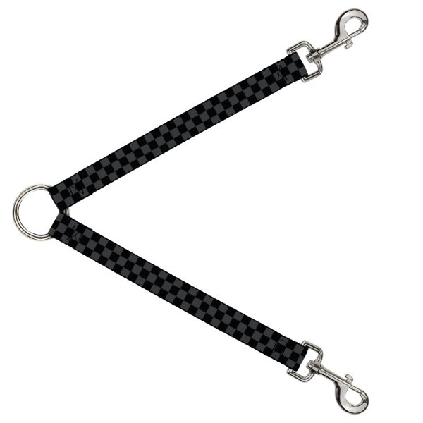 Dog Leash Splitter - Checker Black Gray Cheap