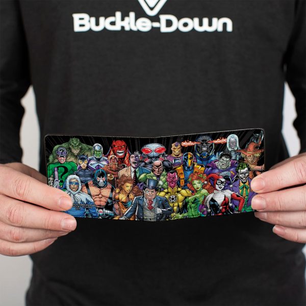 Bi-Fold Wallet - DC 23-Villains Group Pose Black Gray Discount - Image 4